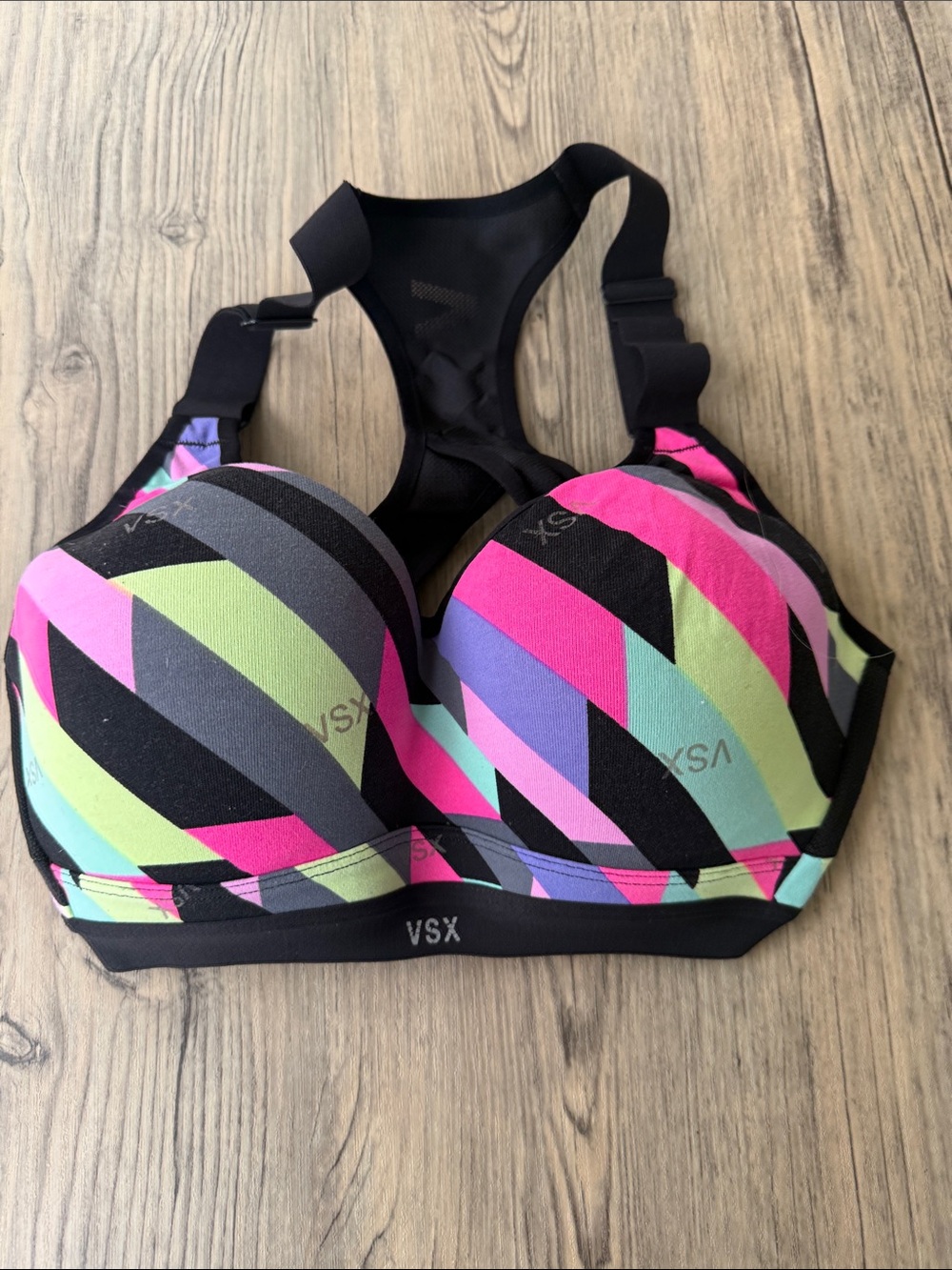 Victoria's Secret Multicolor Geometric Racerback Sports Bra